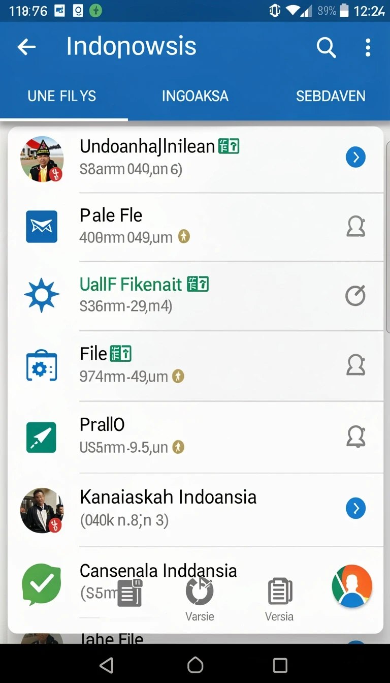 Tampilan antarmuka teriostoto di Android